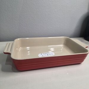 Le Creuset Cherry Red and Cream Baking Dish